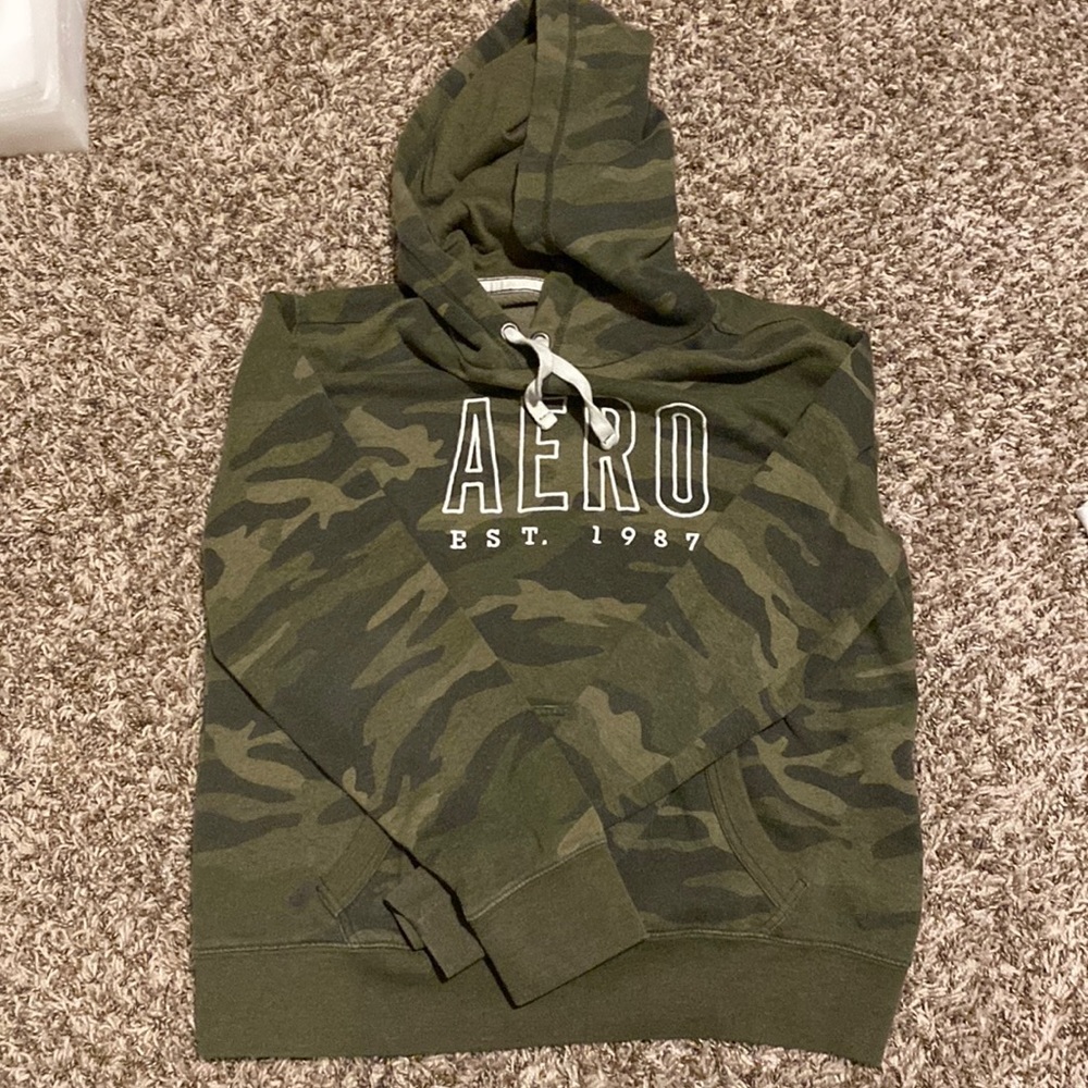 Camo green hoodie, Aeropostale size M